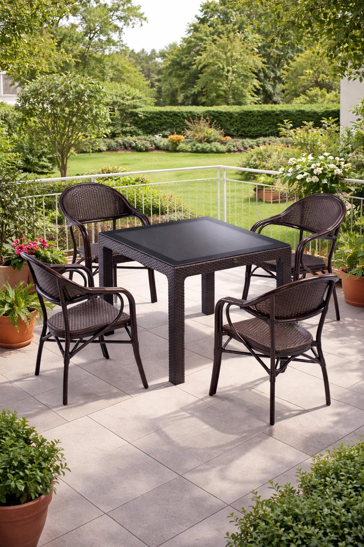 Novussi NST-002 Nirvana Bahçe-Balkon Oturma Grubu 4 Kişilik