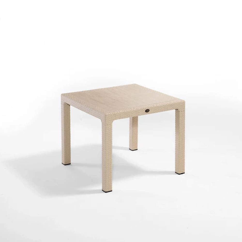 Novussi R001 Rattan Camsız Masa 90x90cm Cappucino