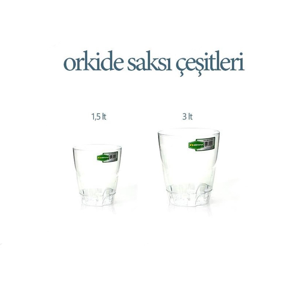 Şenyayla 5453 Orkide Şeffaf Saksı No:3 - 3 Litre