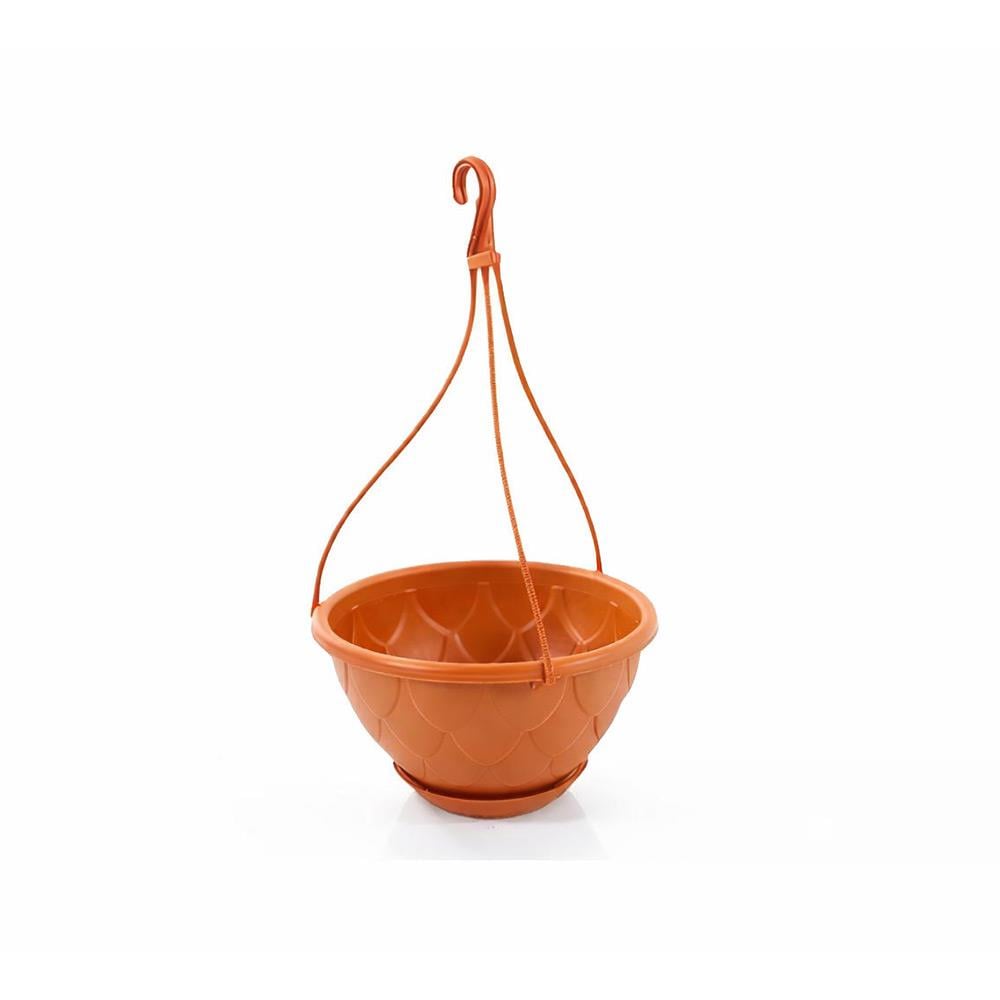 Serinova DM03 Askılı Damla Makrome Çiçek ve Bitki Saksısı 4,6 Litre Yeşil