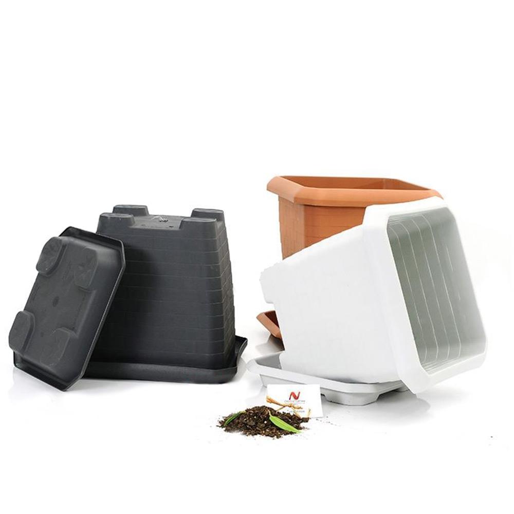 Serinova HK03 Hisar Kare Tabaklı Saksı  25.5 Litre