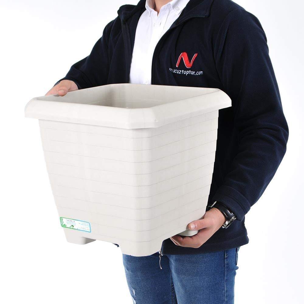 Serinova HK03 Hisar Kare Tabaklı Saksı  25.5 Litre