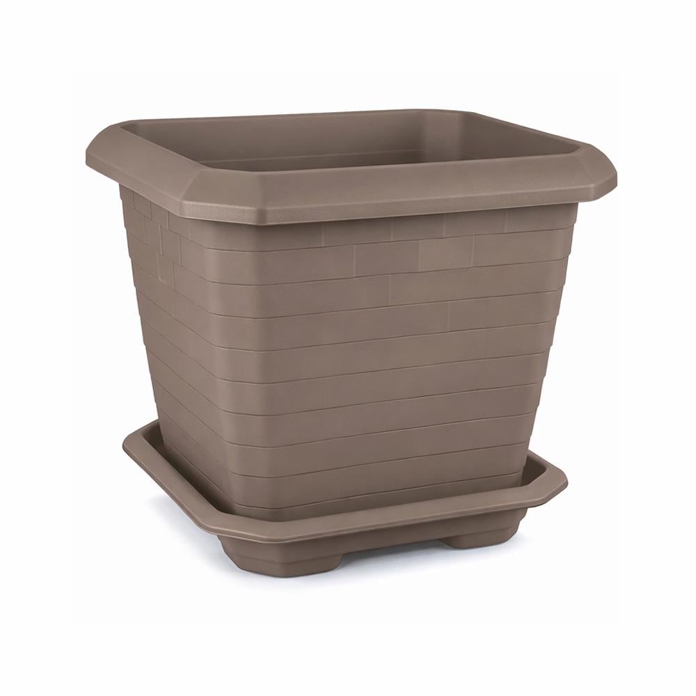 Serinova HK03 Hisar Kare Tabaklı Saksı  25.5 Litre