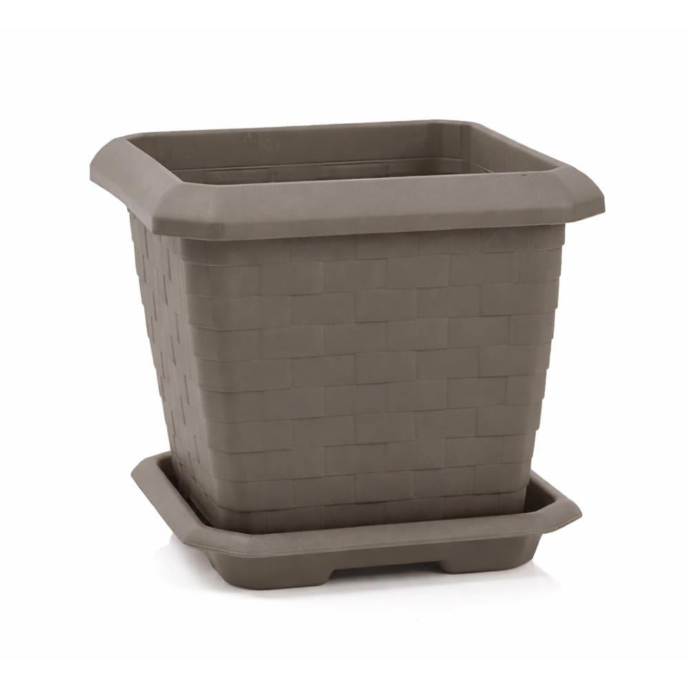 Serinova HK04 Hisar Kare Tabaklı Saksı 44 Litre