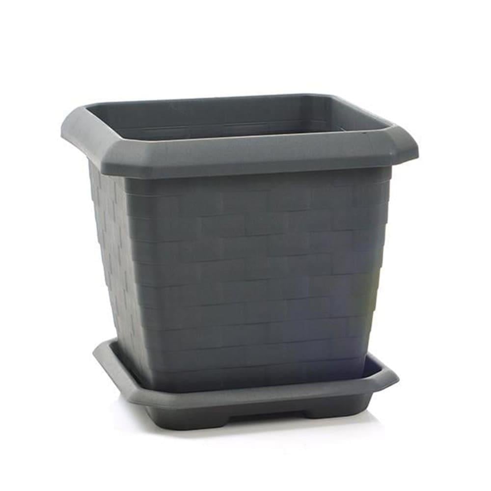 Serinova HK04 Hisar Kare Tabaklı Saksı 44 Litre