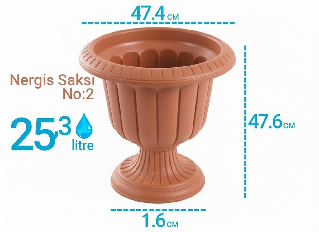 Serinova N002 Nergis Dış Mekan Saksı 25,3 Litre
