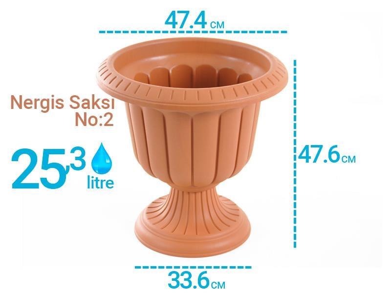 Serinova N002 Nergis Dış Mekan Saksı 25,3 Litre
