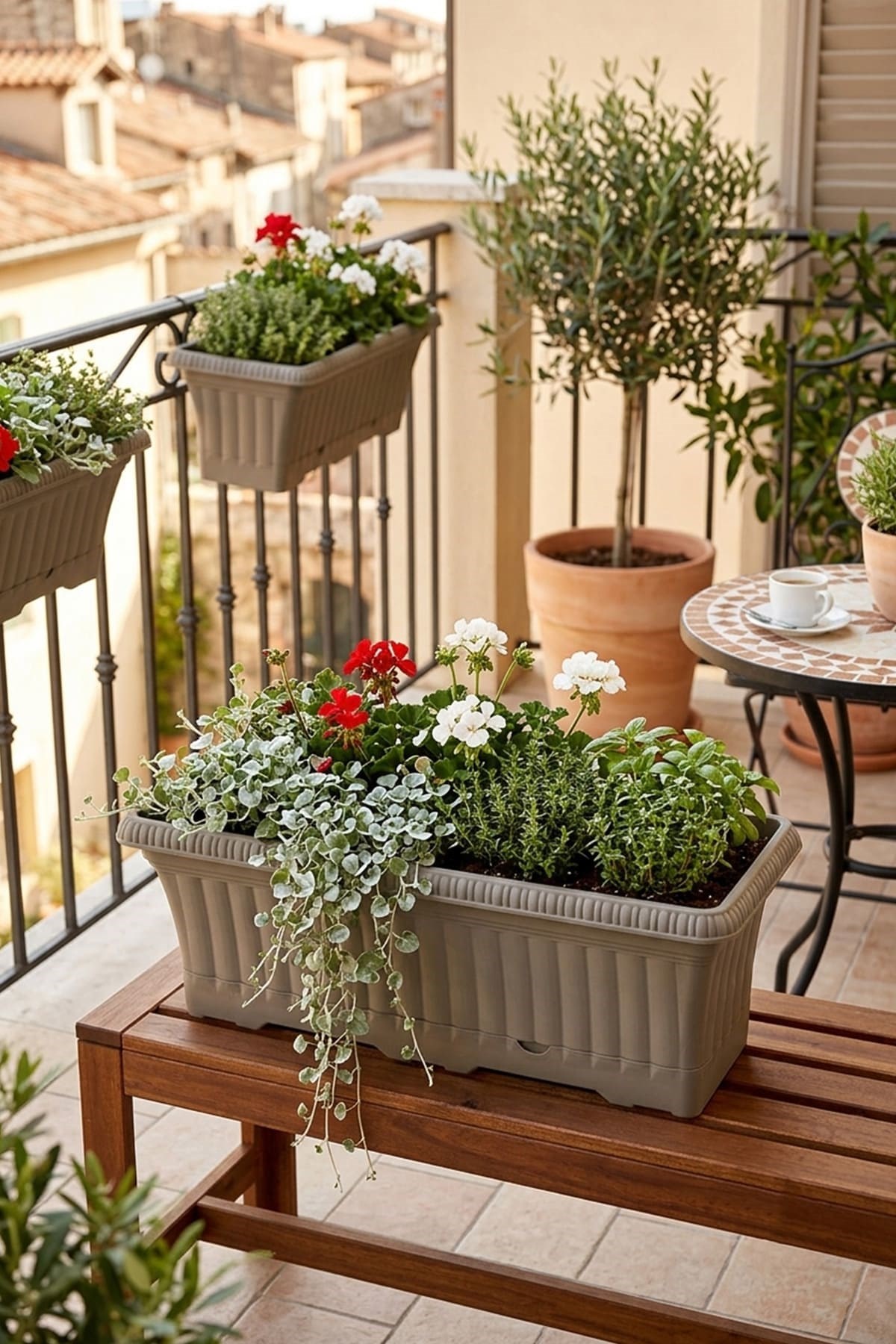 Serinova OB02 Ova Balkon Saksı No:2 - 5.7 Litre