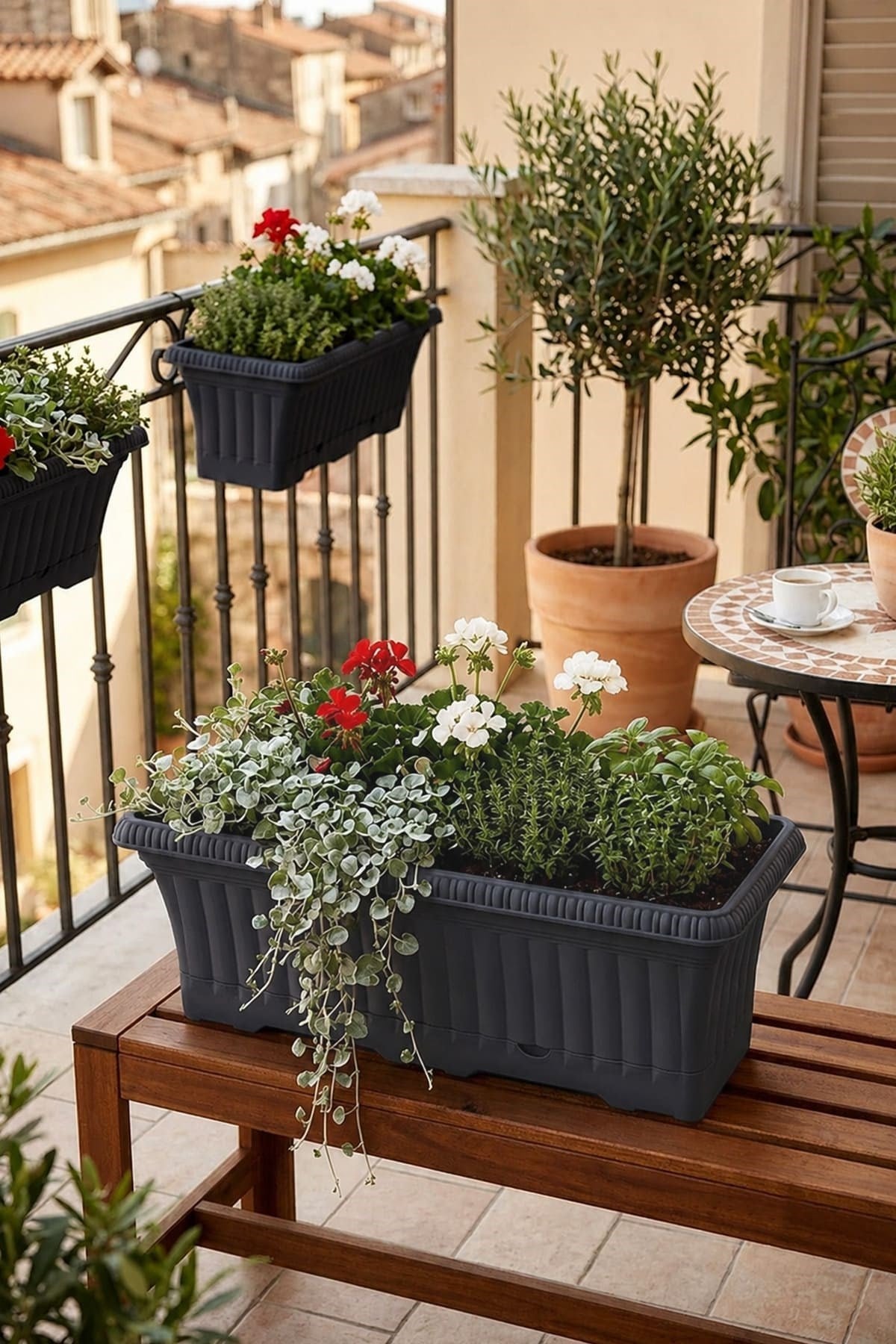 Serinova OB02 Ova Balkon Saksı No:2 - 5.7 Litre