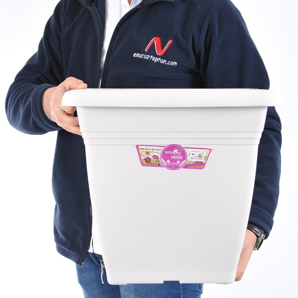 Serinova VK04 illa Kare Dış Mekan Saksı 32 Litre