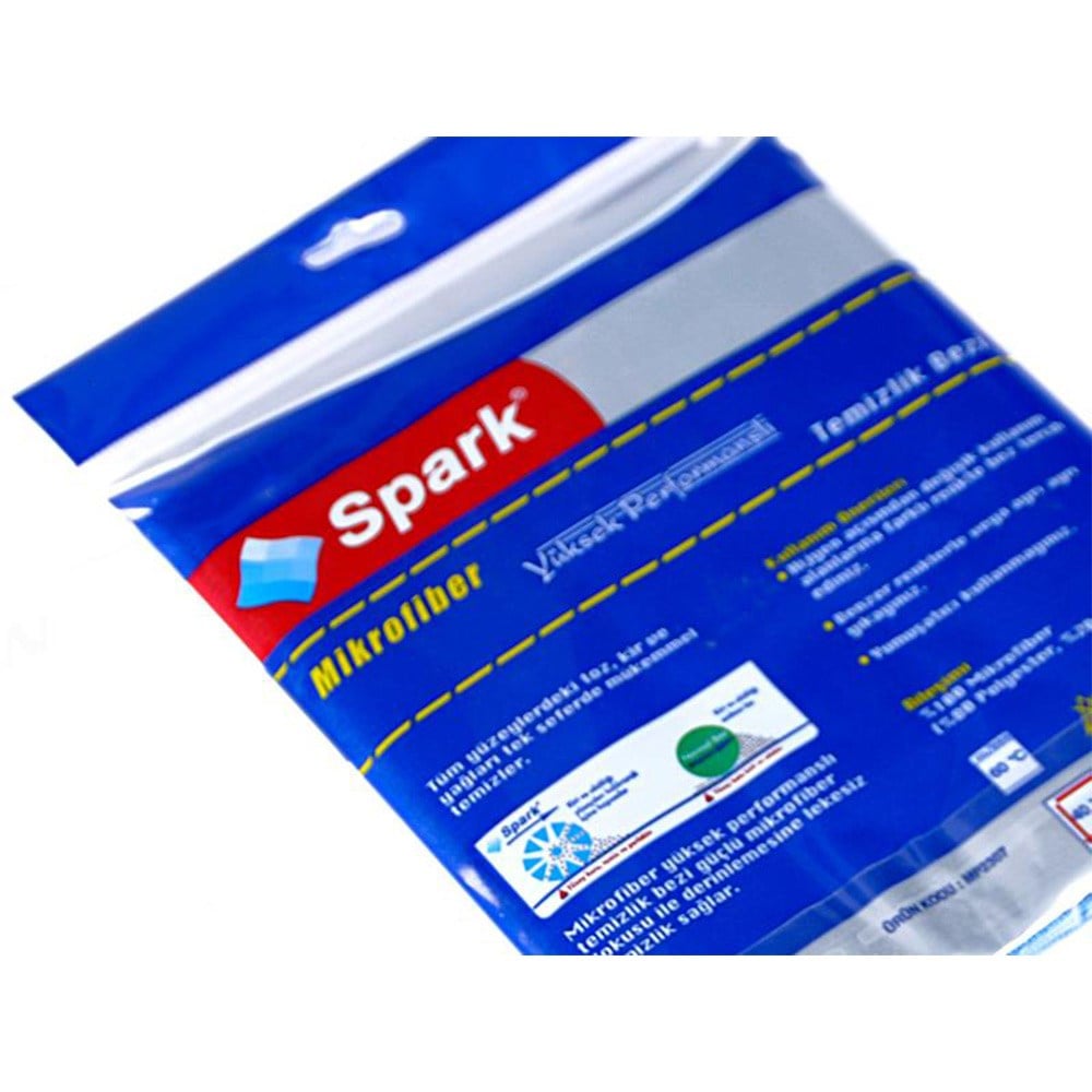 Spark MP2307 Yüksek Performanslı Mikrofiber Temizlik Bezi 40x40 cm Poşetli