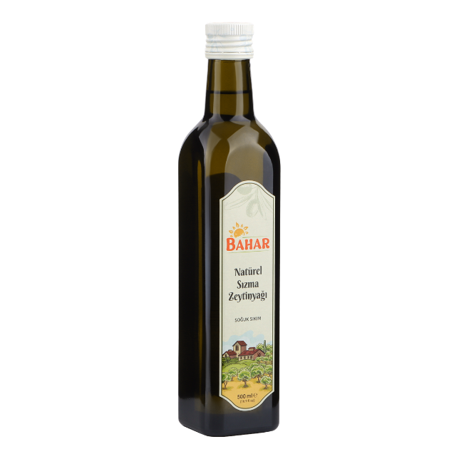 Bahar Natürel Sızma Soğuk Sıkım Zeytinyağı - 500 ml Cam Şişe