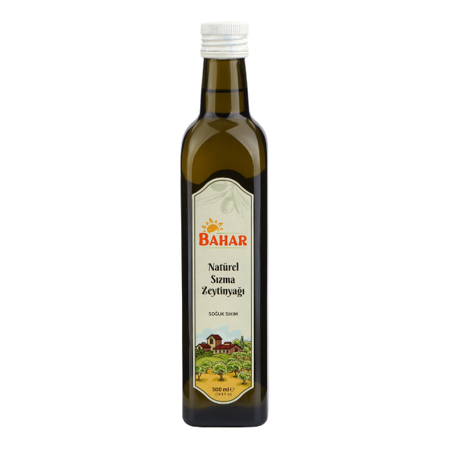 Bahar Natürel Sızma Soğuk Sıkım Zeytinyağı - 500 ml Cam Şişe