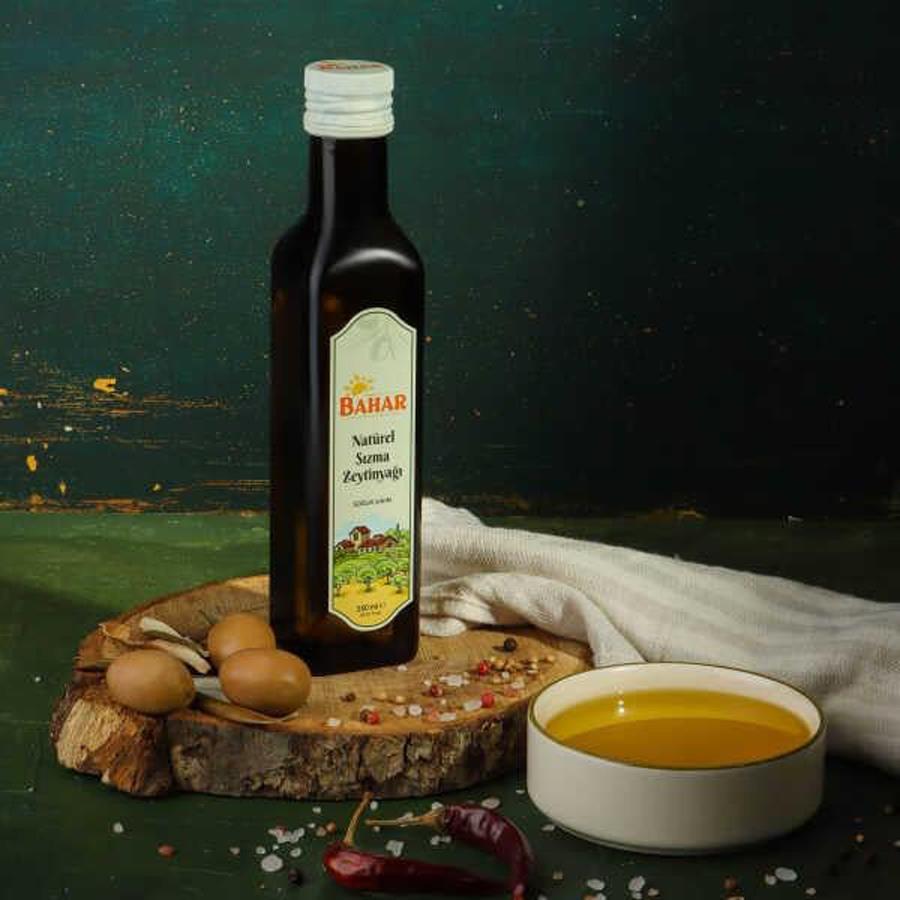 Bahar Natürel Sızma Zeytinyağı 250 ml Cam Şişe - Soğuk Sıkım