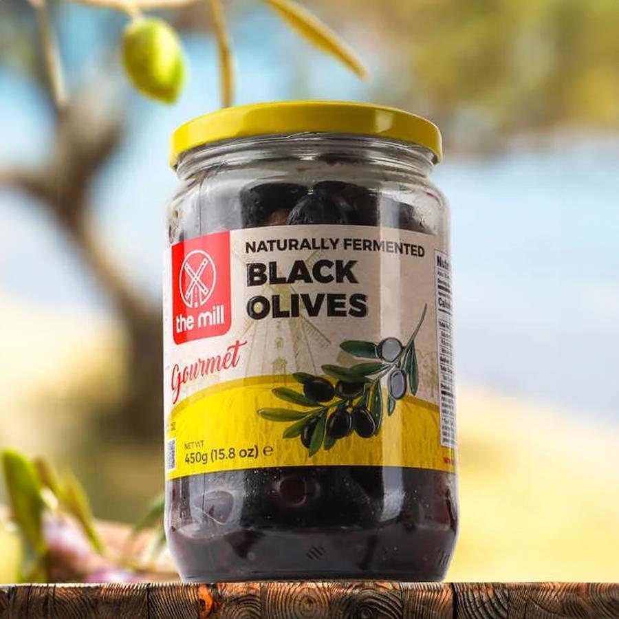 The Mill Gurme Doğal Fermente Siyah Zeytin 450 gr Cam Kavanoz 