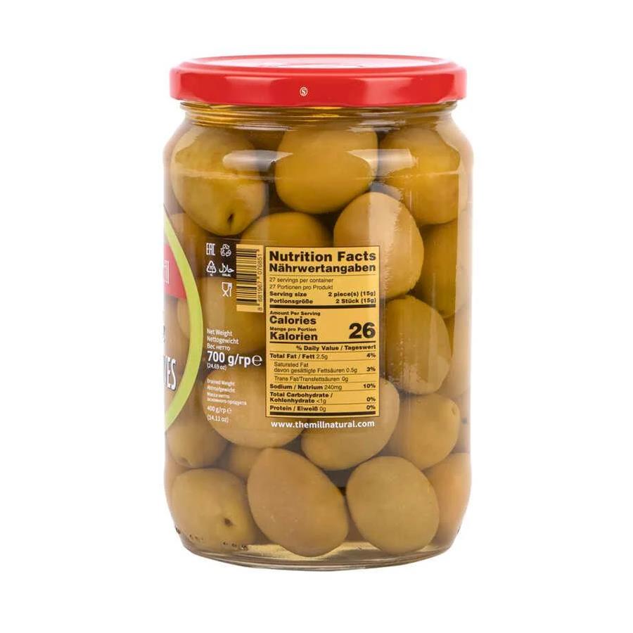 The Mill Kokteyl Yeşil Zeytin 700 gr Cam Kavanoz 