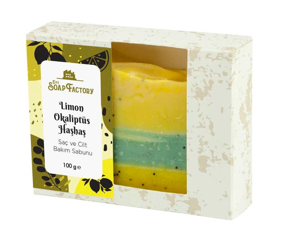 The Soap Factory Artizan Seri Limon-Okaliptüs-Haşhaş Sabunu 100 g x 3 Adet 
