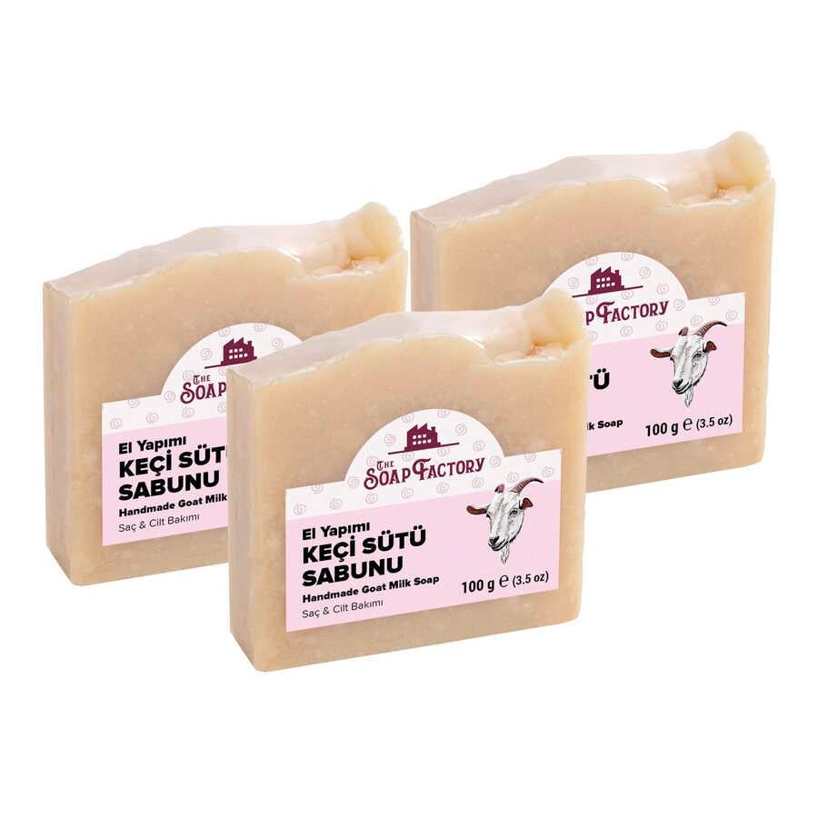 The Soap Factory İpek Seri El Yapımı Keçi Sütü Sabunu 100 g x 3 Adet (Toplam 300 g) 