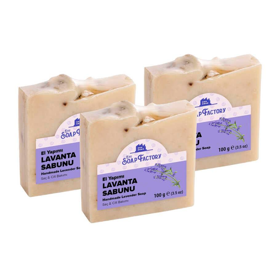 The Soap Factory İpek Seri El Yapımı Lavanta Sabunu 100 g x 3 Adet (Toplam 300 g) 