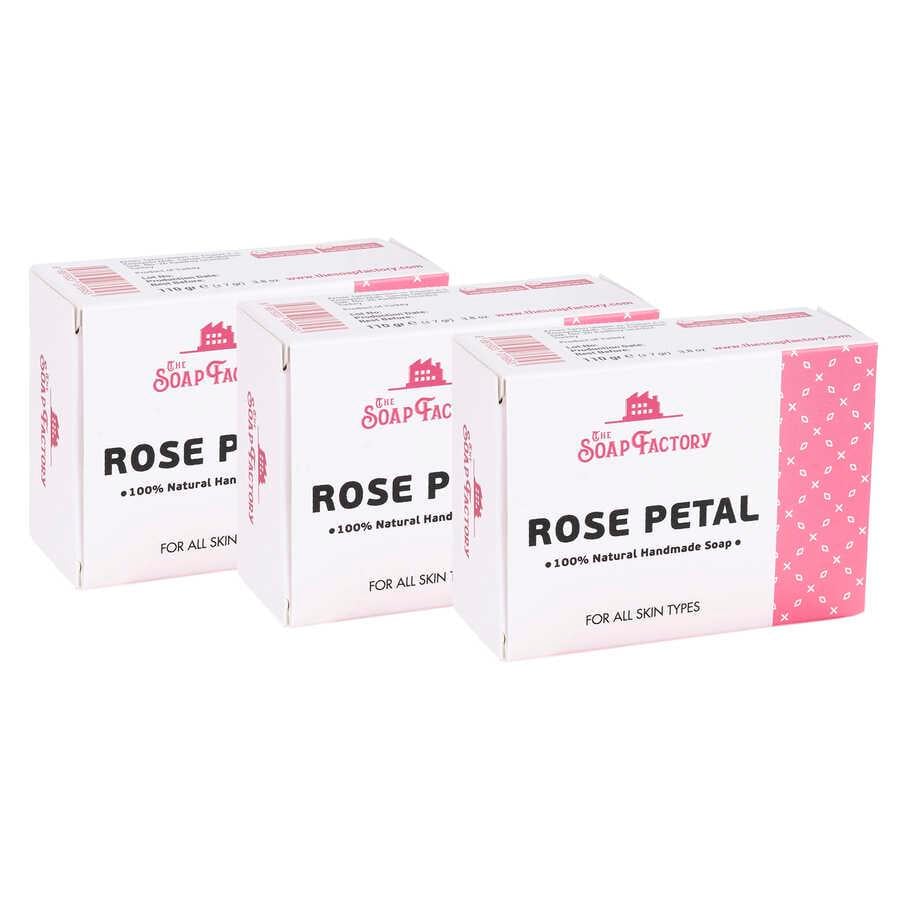 The Soap Factory Klasik Seri El Yapımı Gül Yaprağı Sabunu 110 g x 3 Adet (Toplam 330 g)