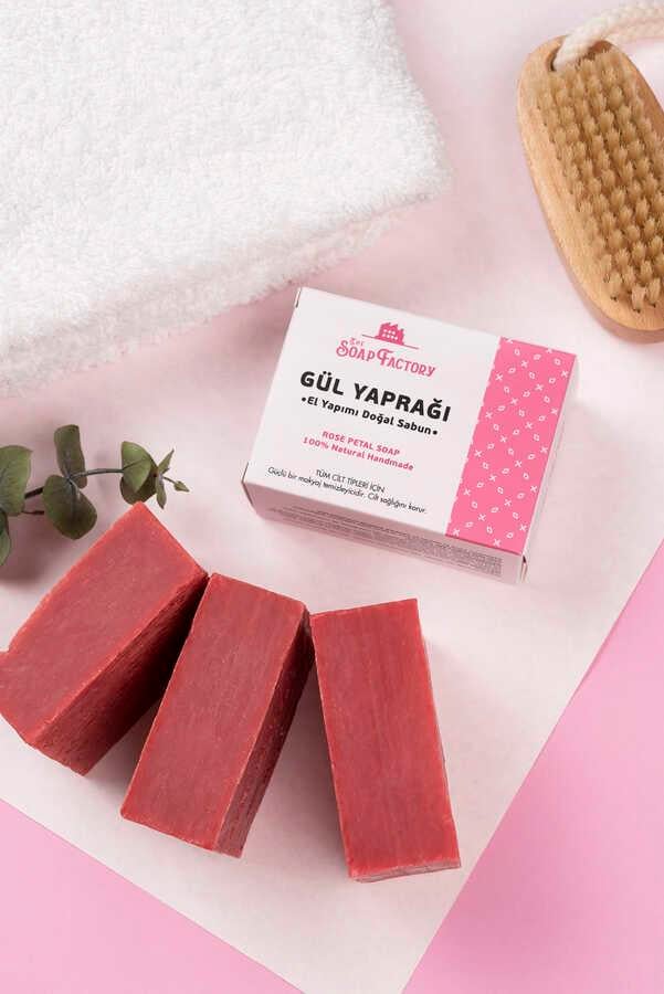 The Soap Factory Klasik Seri El Yapımı Gül Yaprağı Sabunu 110 g x 3 Adet (Toplam 330 g)
