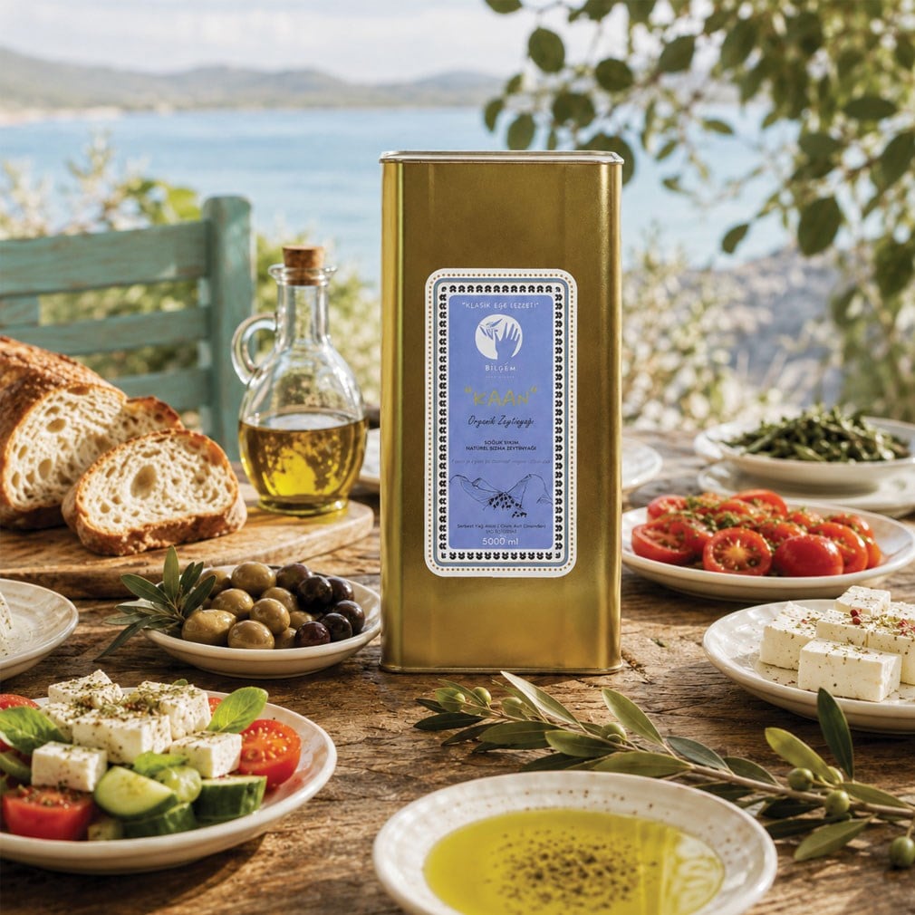 Kaan - Organik Olgun Hasat + Erken Hasat Naturel Sızma Zeytinyağı 2x5 lt (2'li Paket)