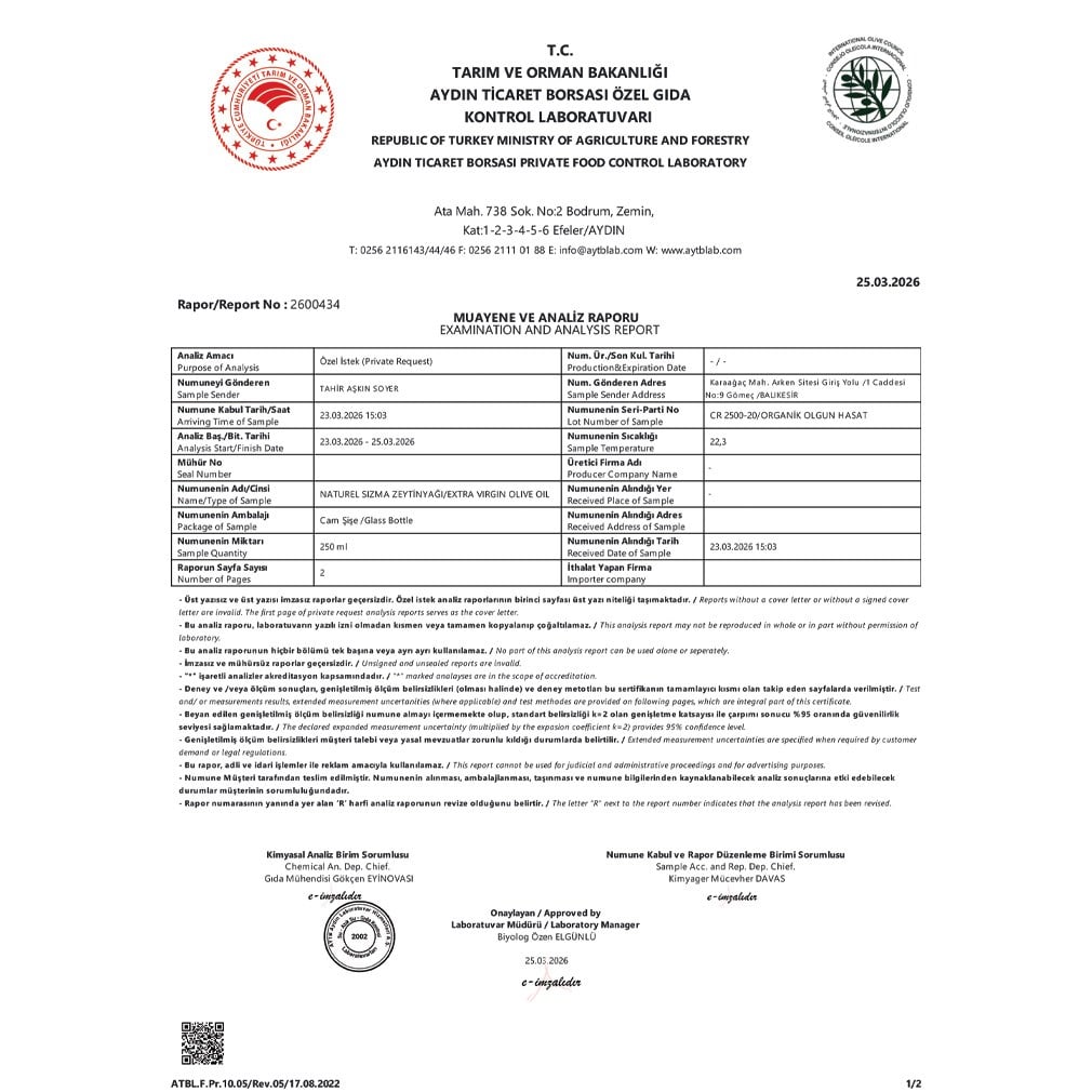 Kaan - Organik Olgun Hasat Naturel Sızma Zeytinyağı 5 lt
