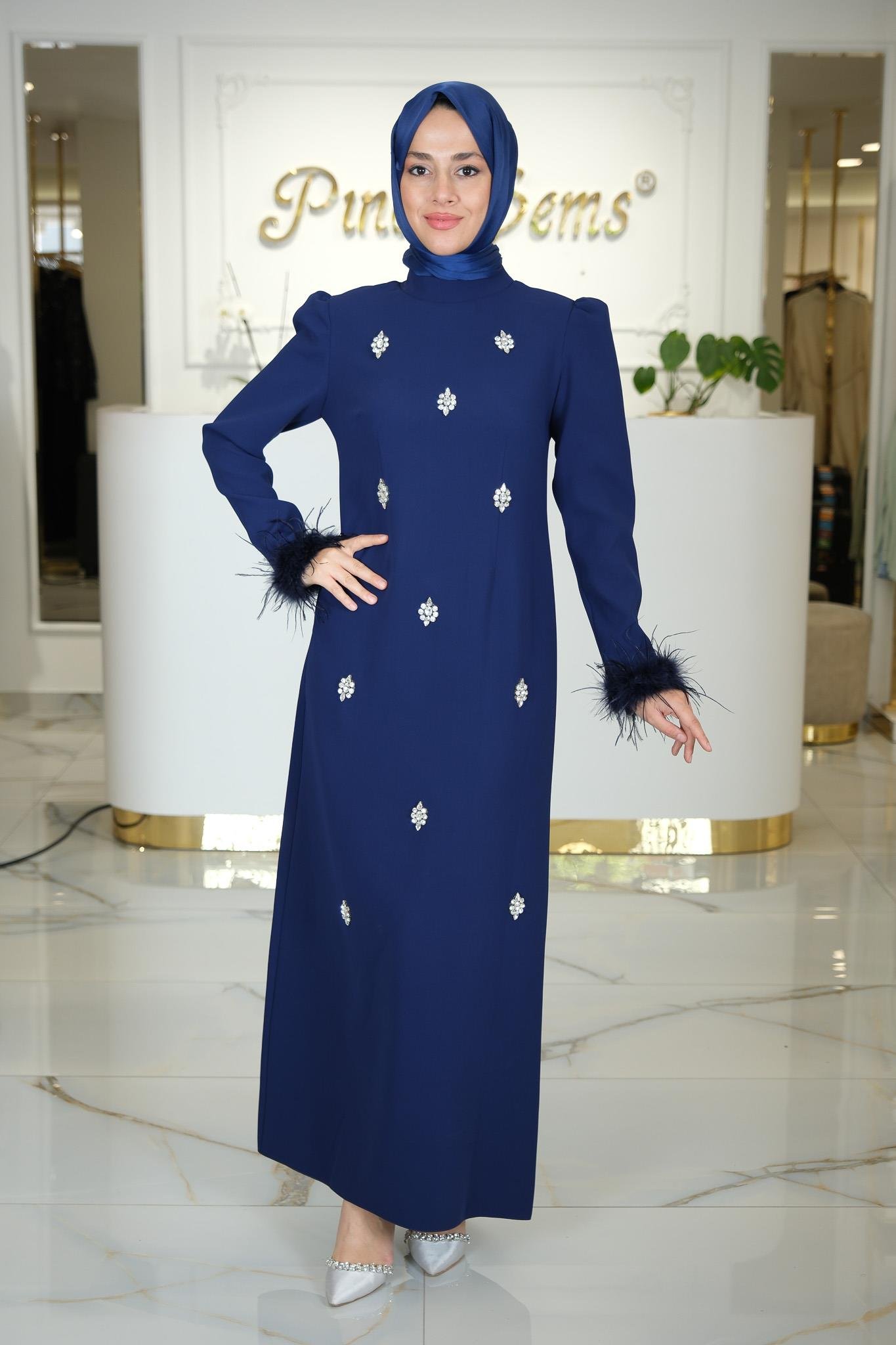 AYÇA ABİYE LACİVERT