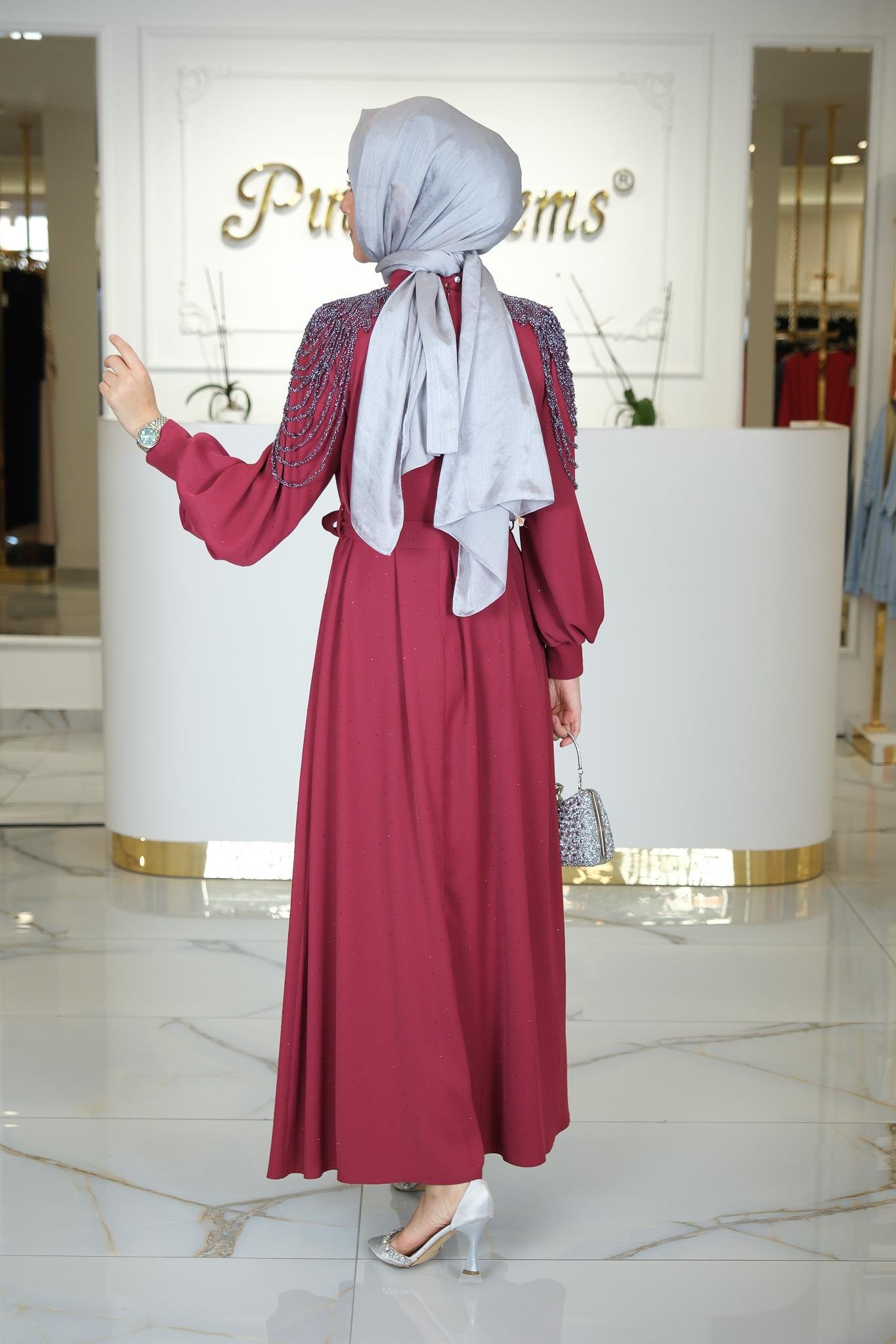 ELBİSE BORDO