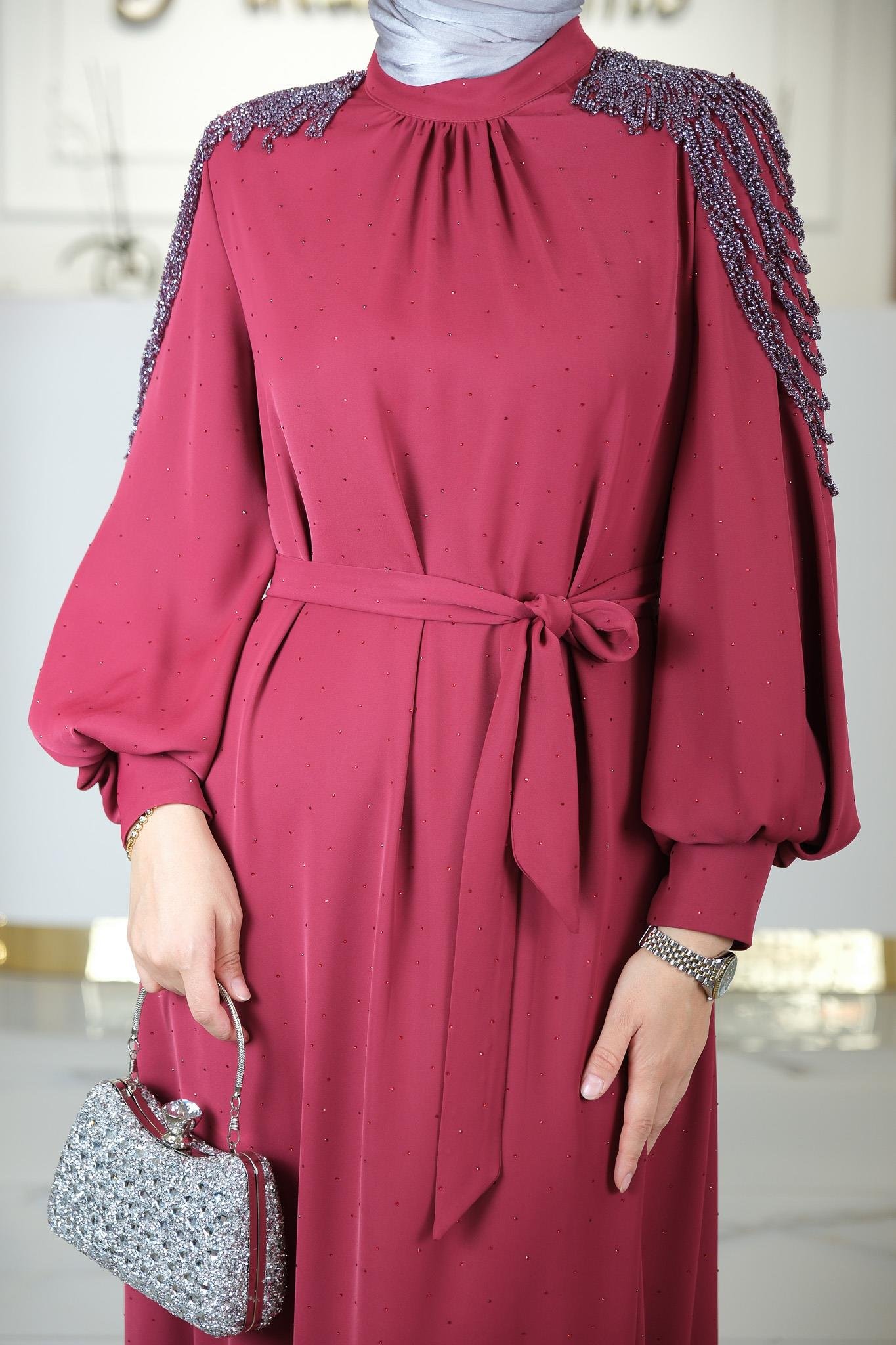 ELBİSE BORDO