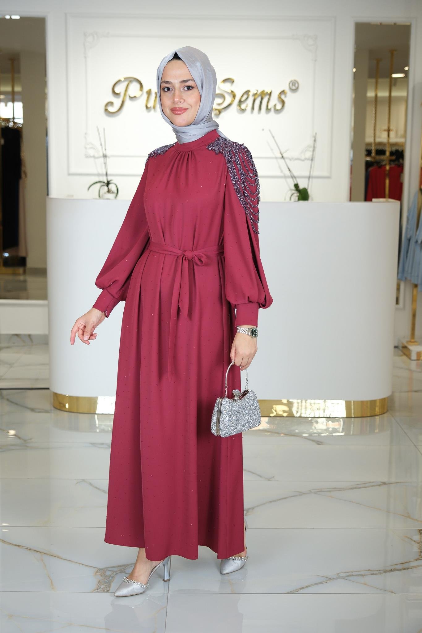 ELBİSE BORDO