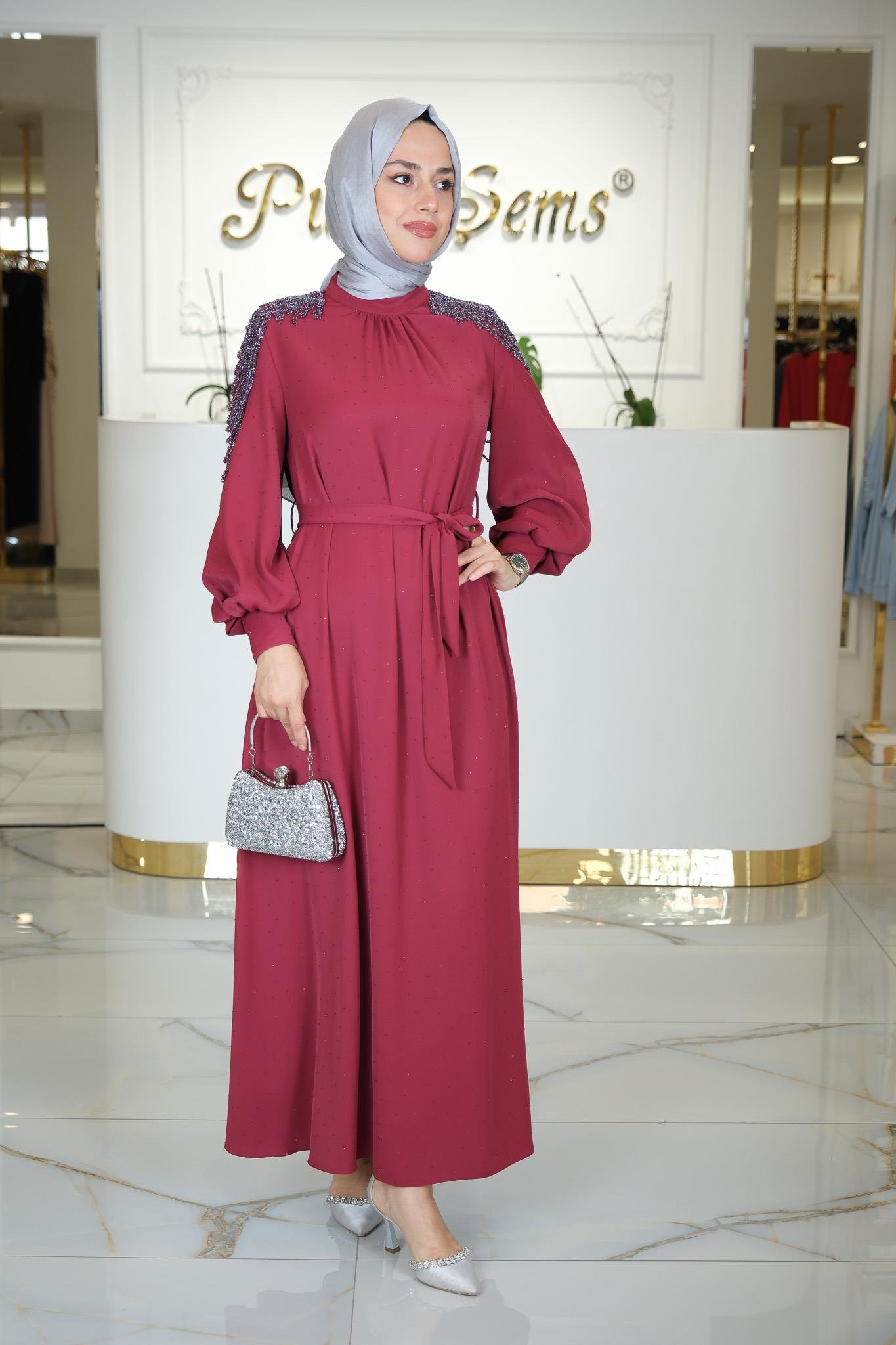 ELBİSE BORDO