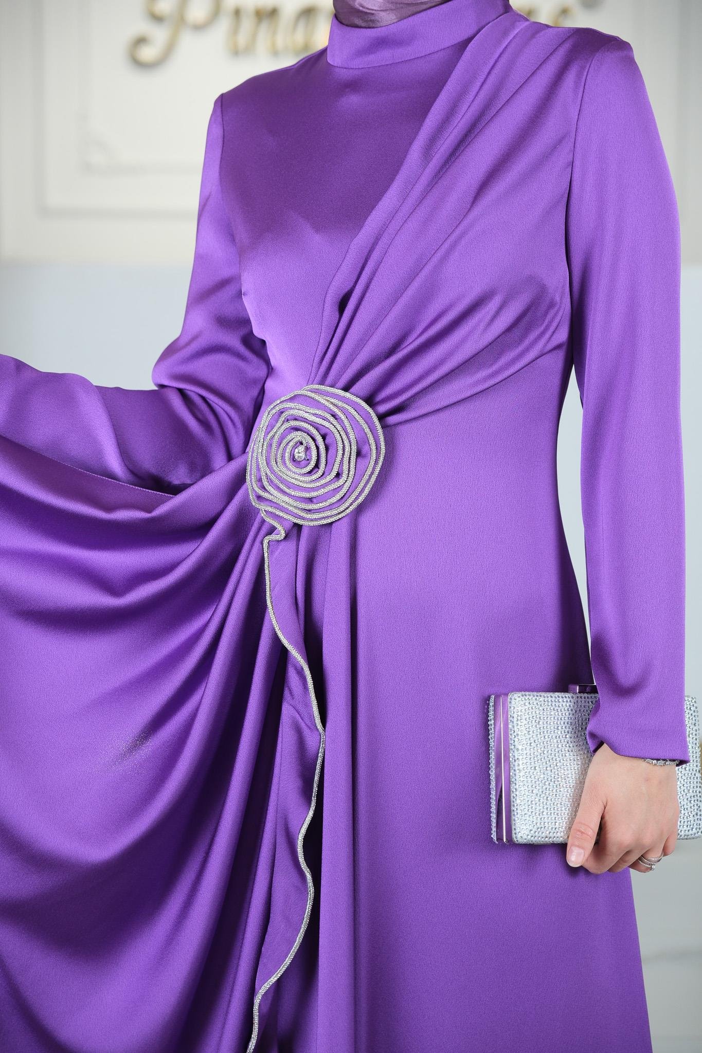 ELBİSE BORDO MOR