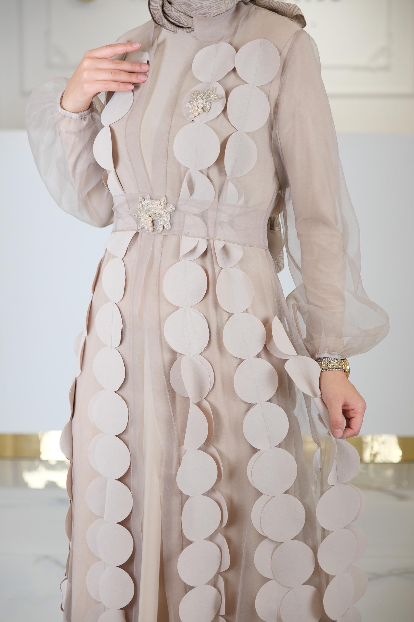 ORGANİZE ABAYA BEJ