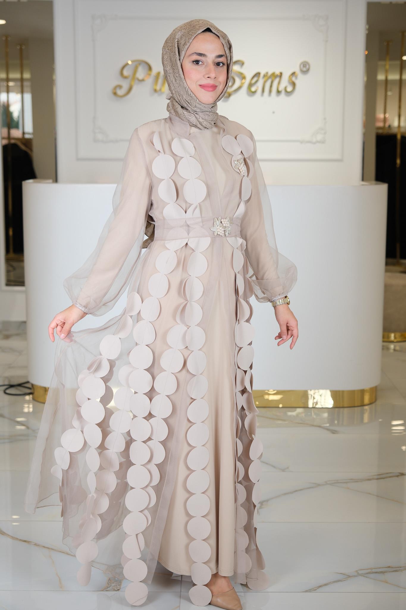 ORGANİZE ABAYA BEJ