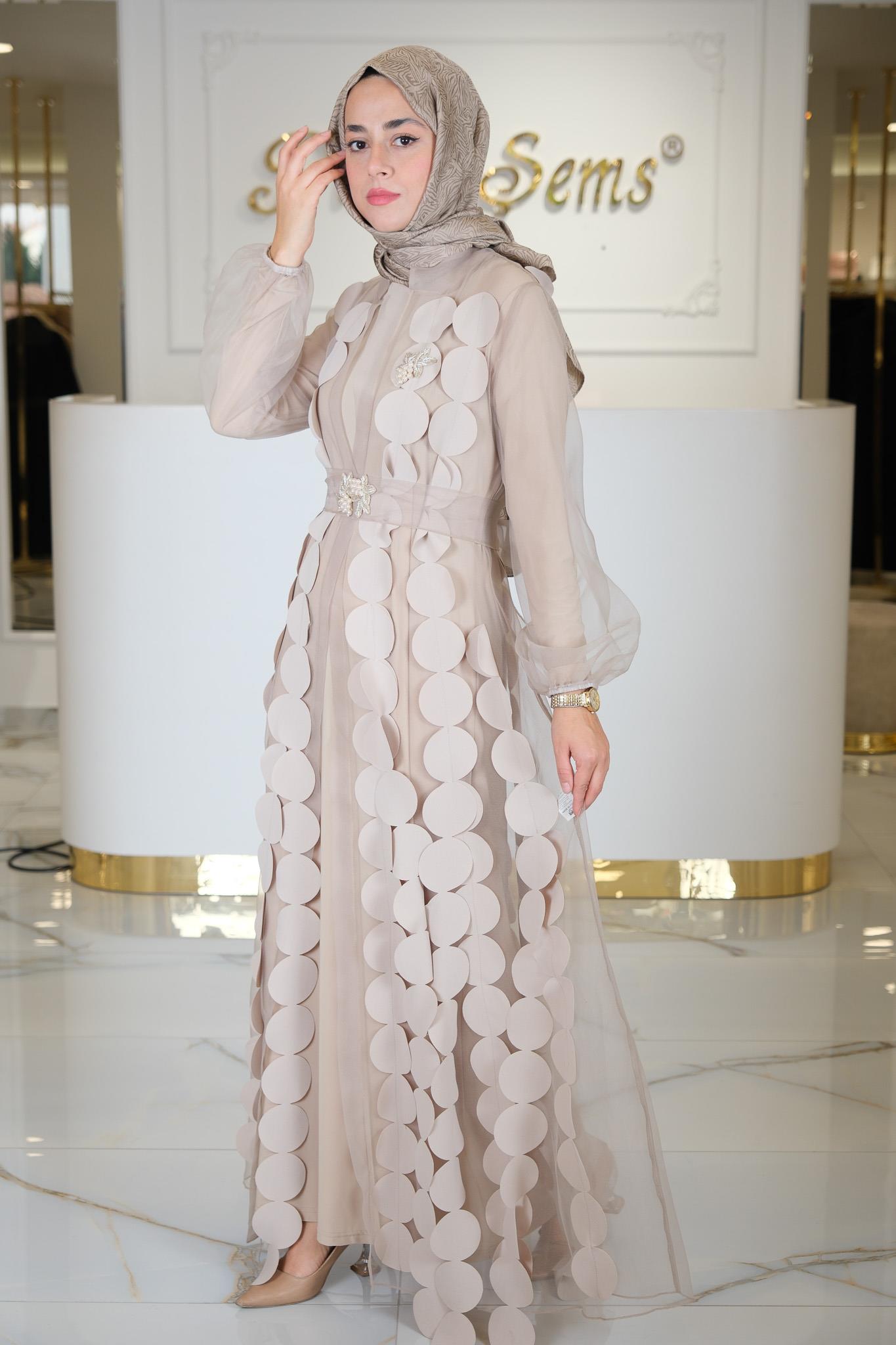 ORGANİZE ABAYA BEJ