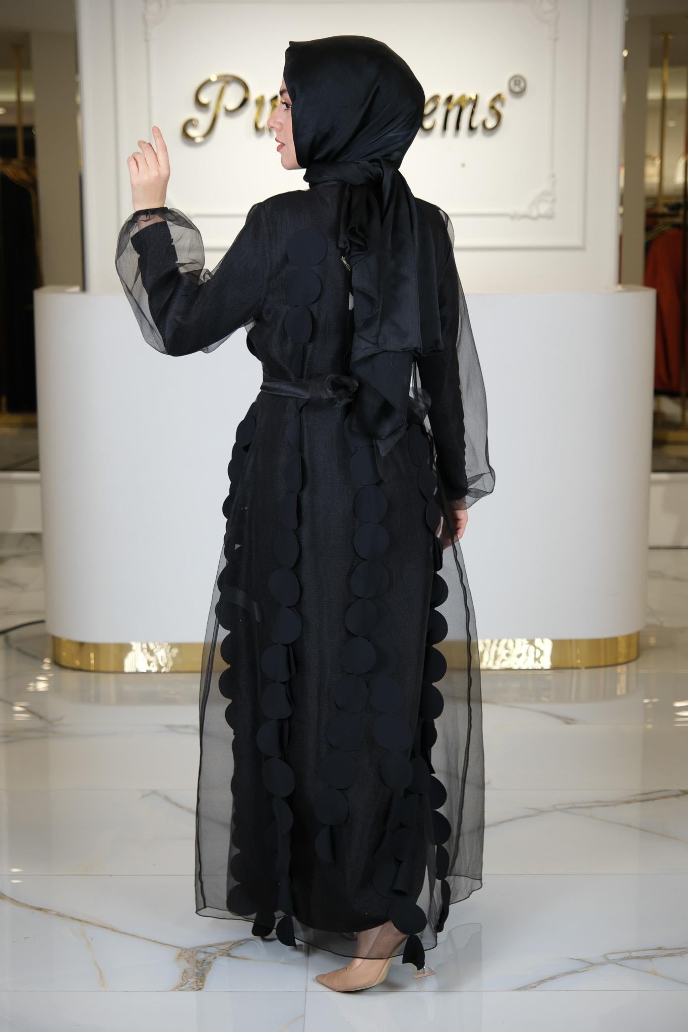 ORGANİZE ABAYA SİYAH