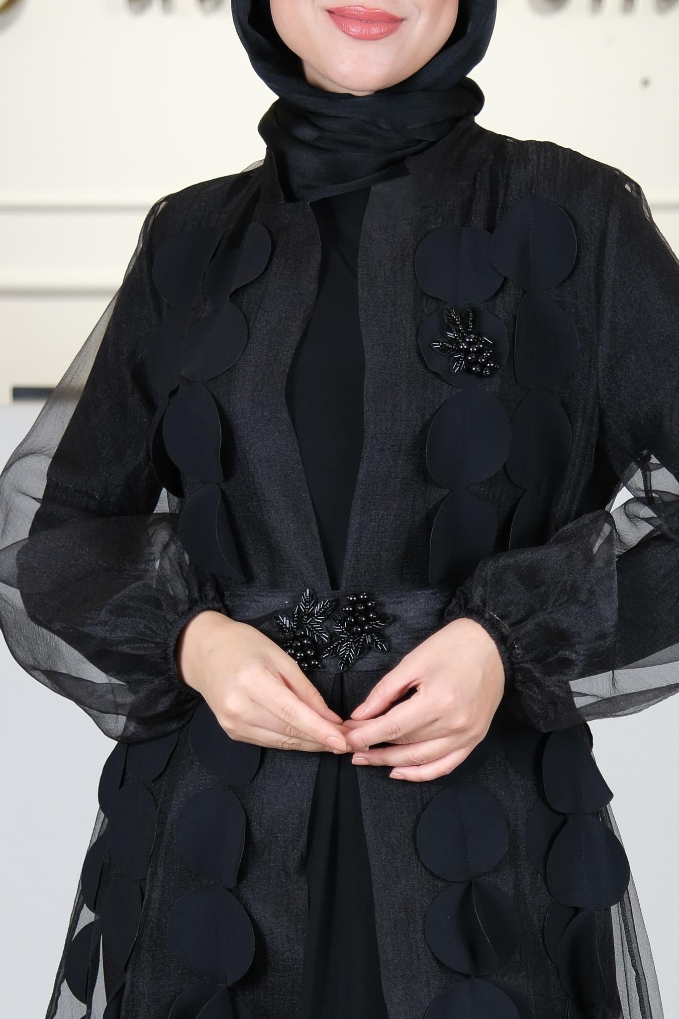ORGANİZE ABAYA SİYAH