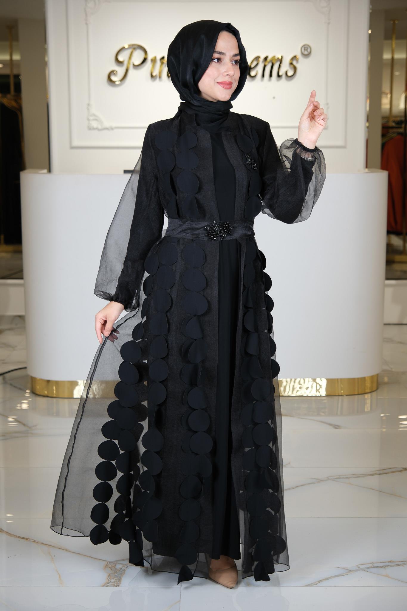 ORGANİZE ABAYA SİYAH