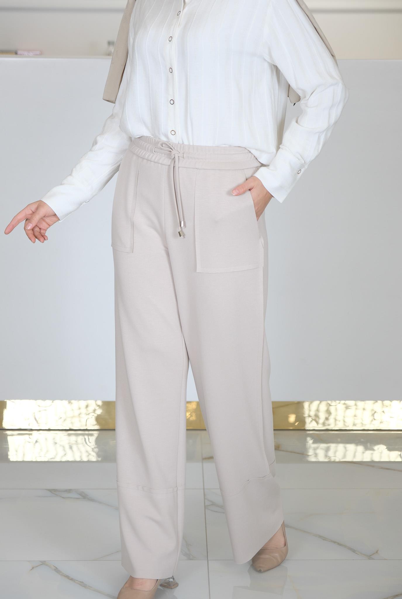 PİS DİKİŞ PANTOLON BEJ