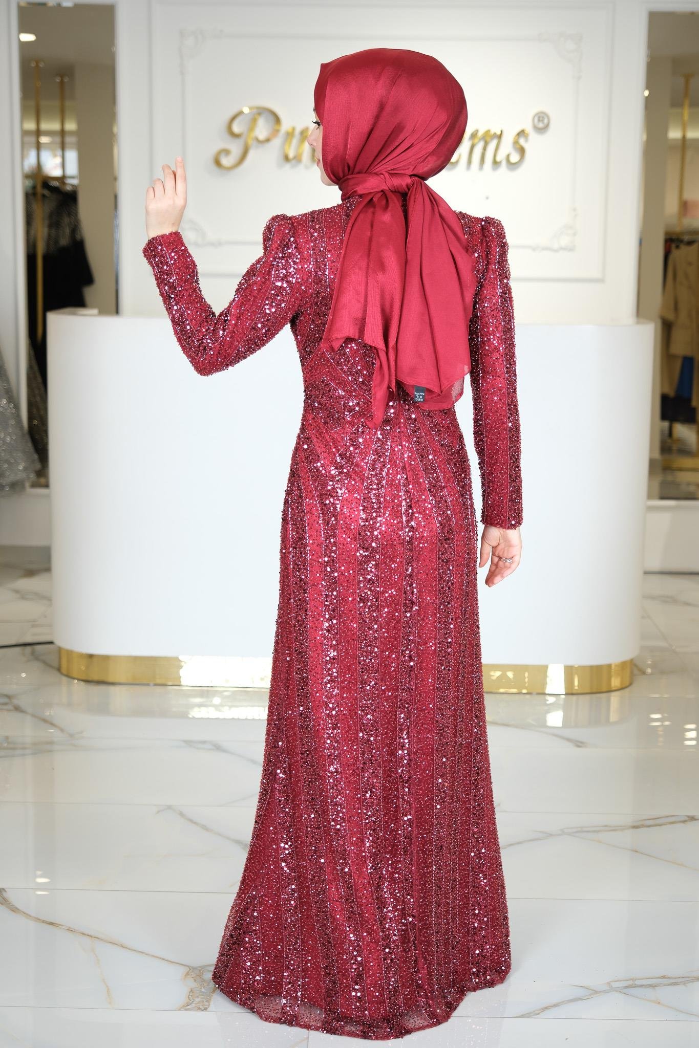 RAHŞAN ABİYE bordo