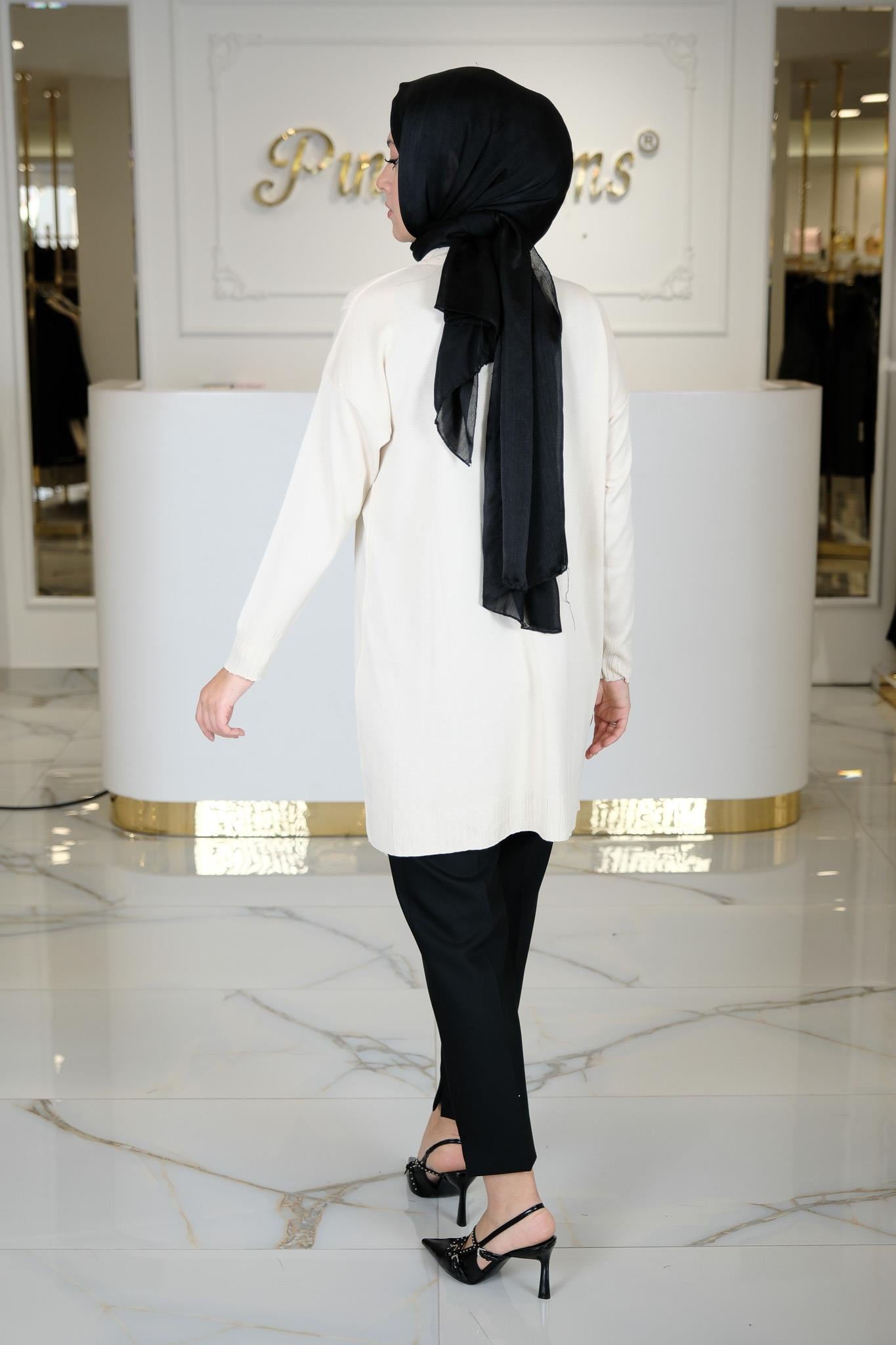 SIFIR YAKA TRİKO TUNİK TAŞ