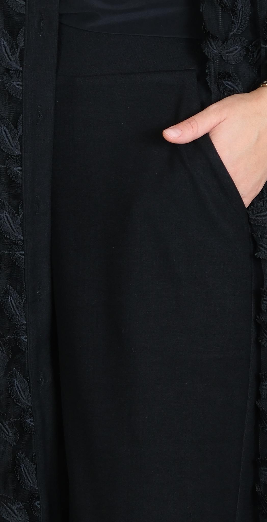 TRİKO PANTOLON SIYAH