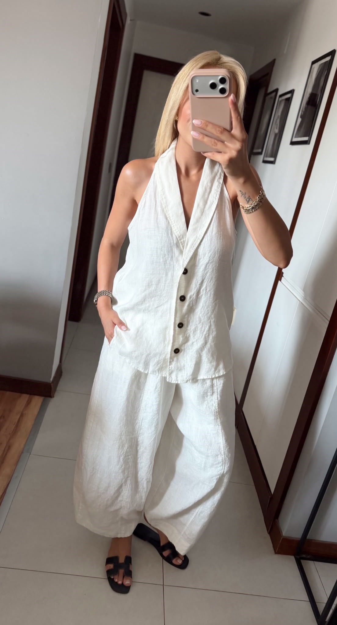 %100 KETEN YELEK PANTOLON TAKIM