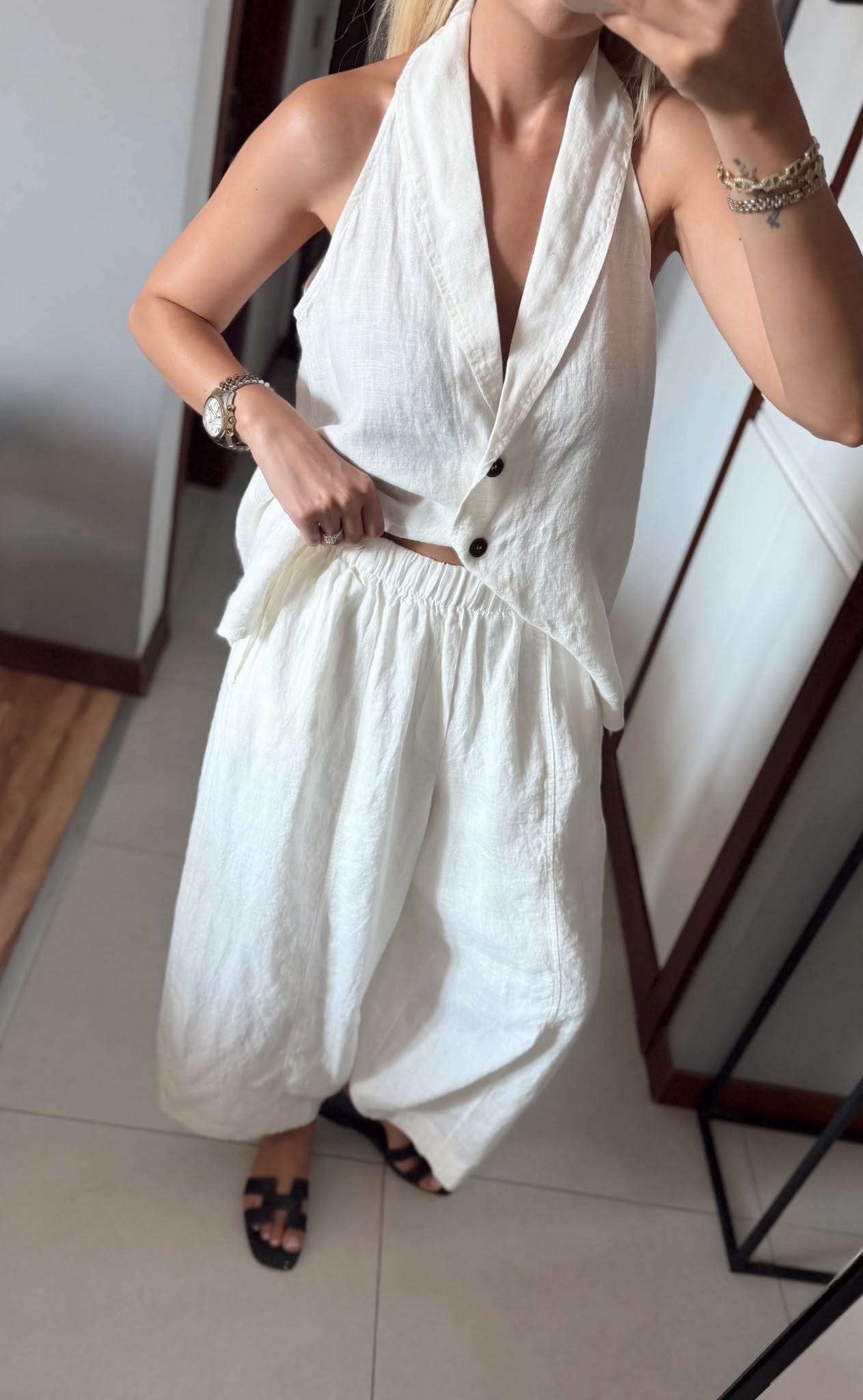 %100 KETEN YELEK PANTOLON TAKIM