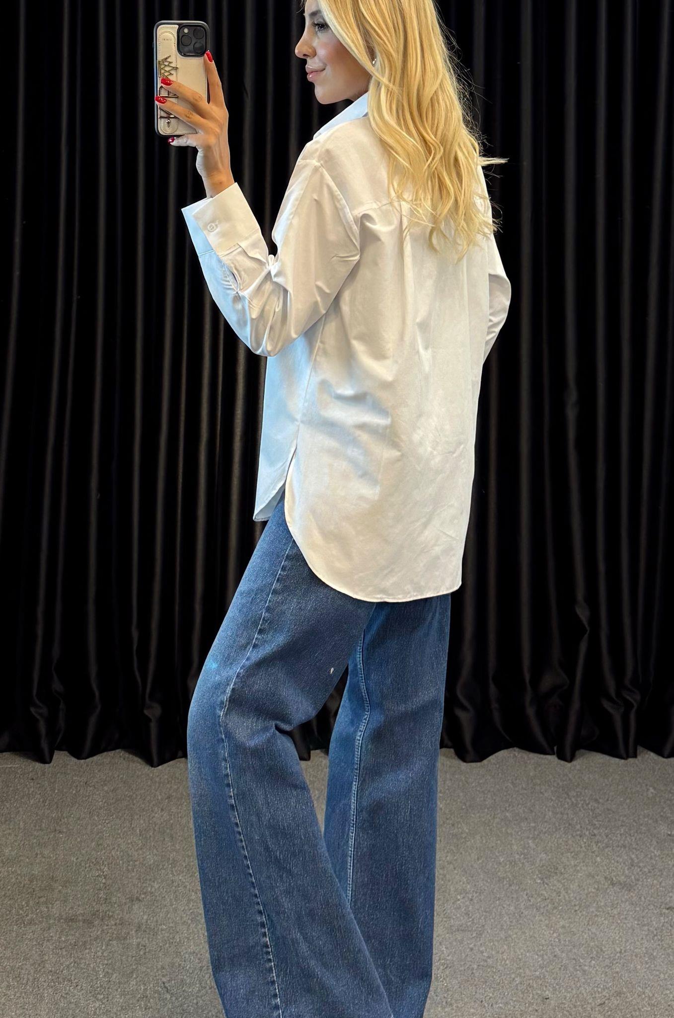 BASİC POPLİN GÖMLEK BEYAZ