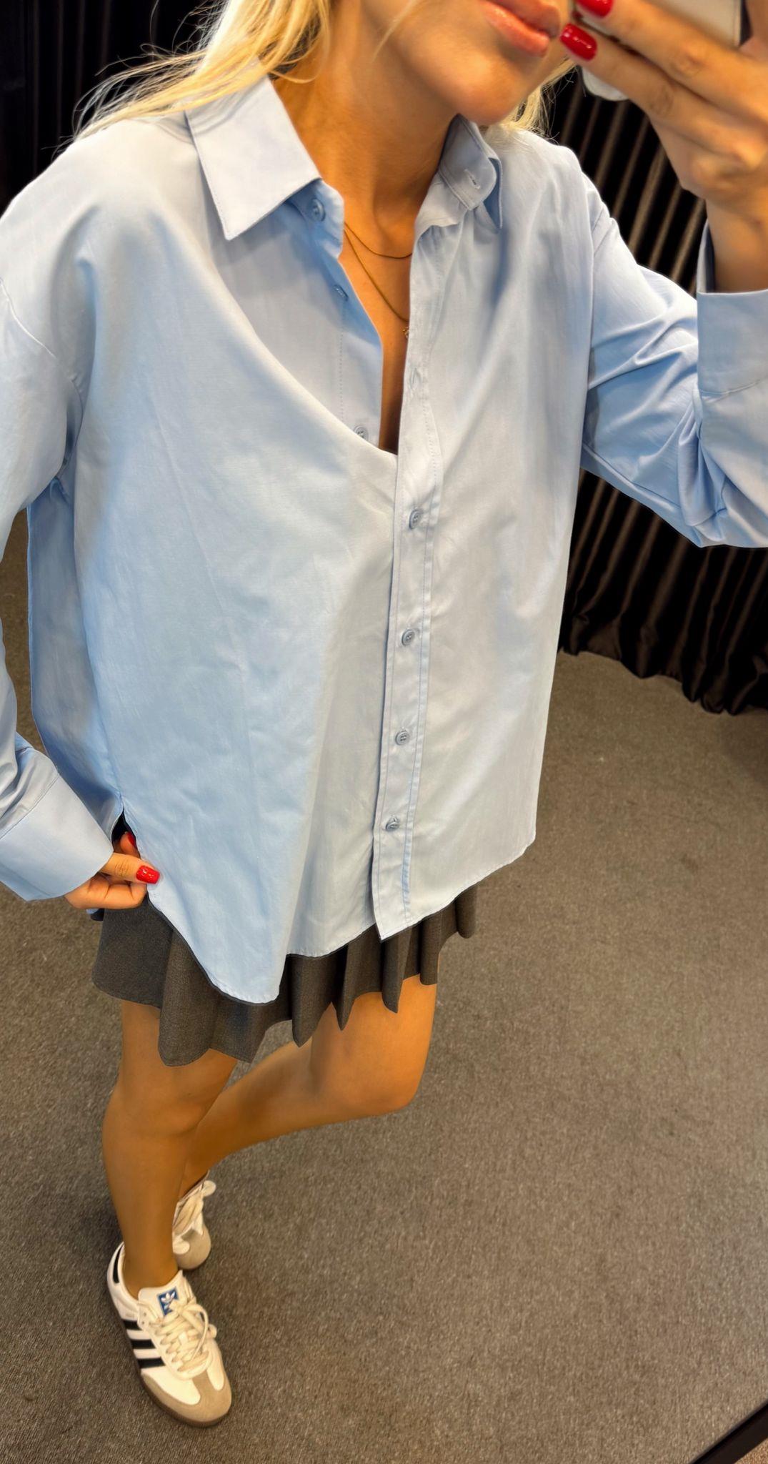 BASİC POPLİN GÖMLEK MAVİ