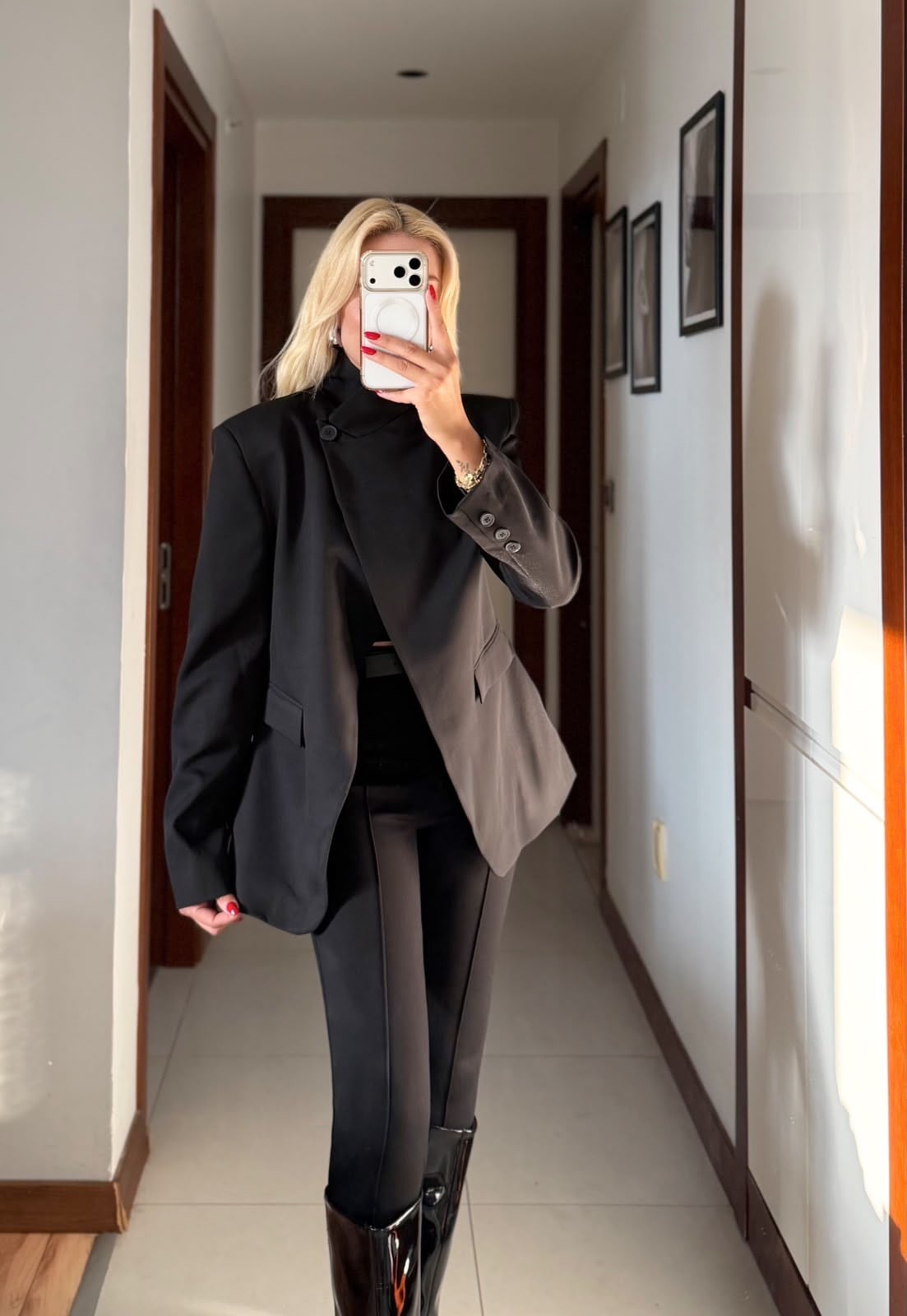 CORALİA SİYAH DİK YAKA DÜĞMELİ BLAZER CEKET