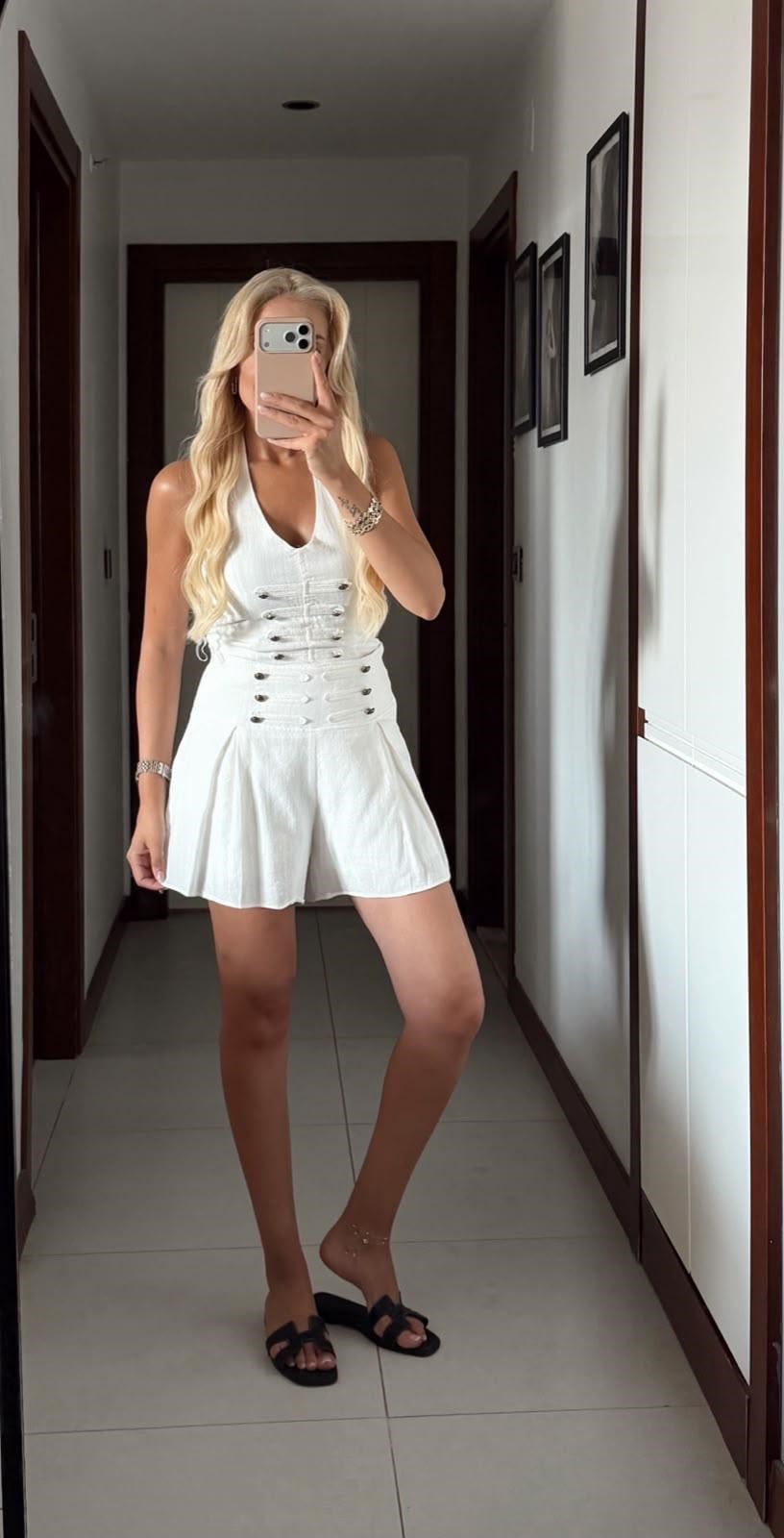 EKRU SİOFRA KETEN BOYUNDAN GEÇMELİ BLUZ