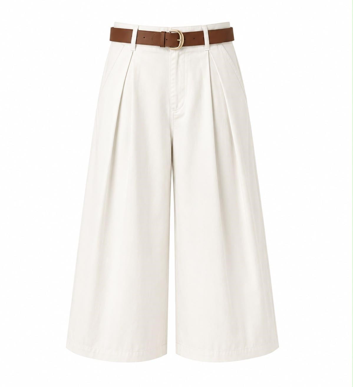 EKRU ZR MODEL KEMERLİ CULOTTE PANTOLON